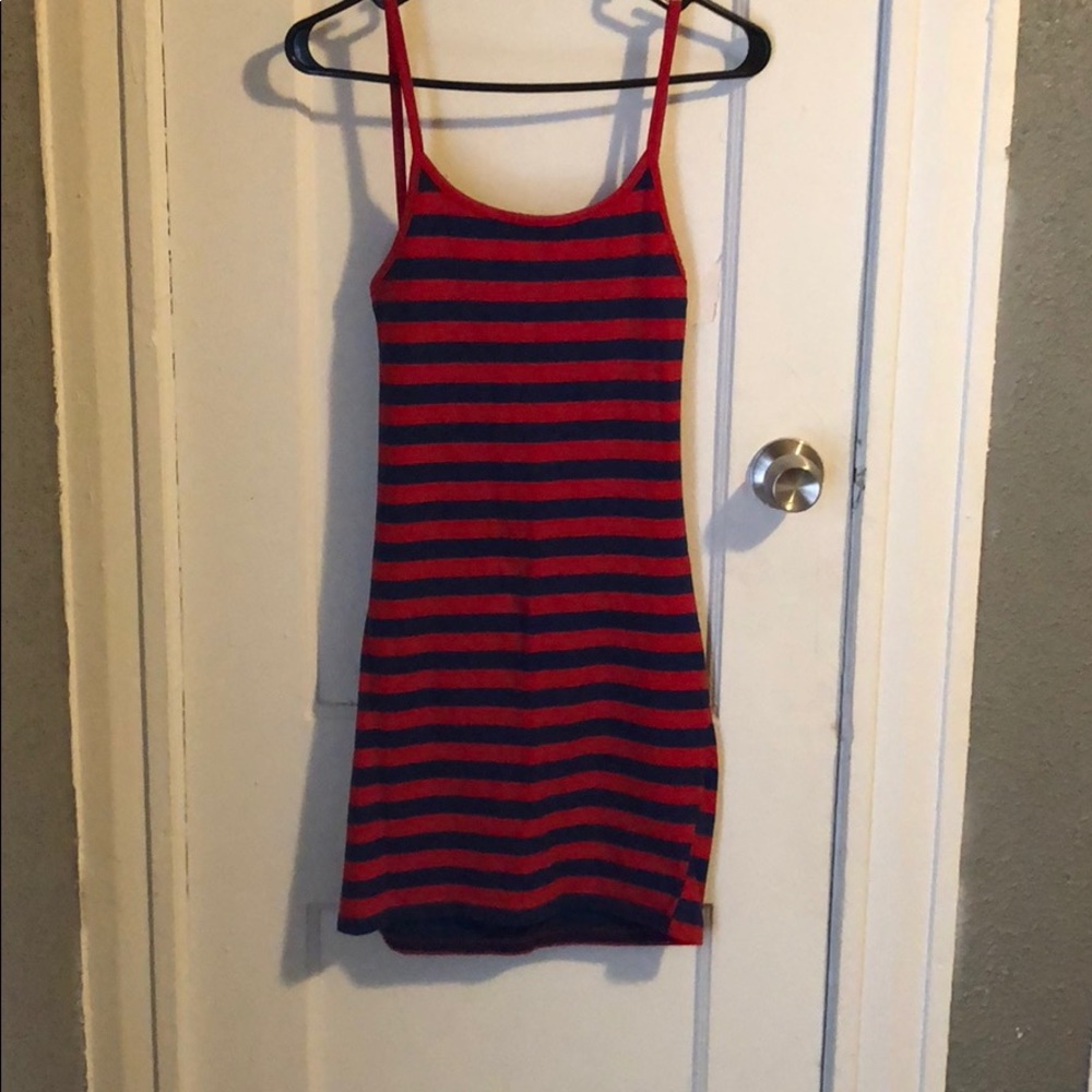 Blue & black mini dress